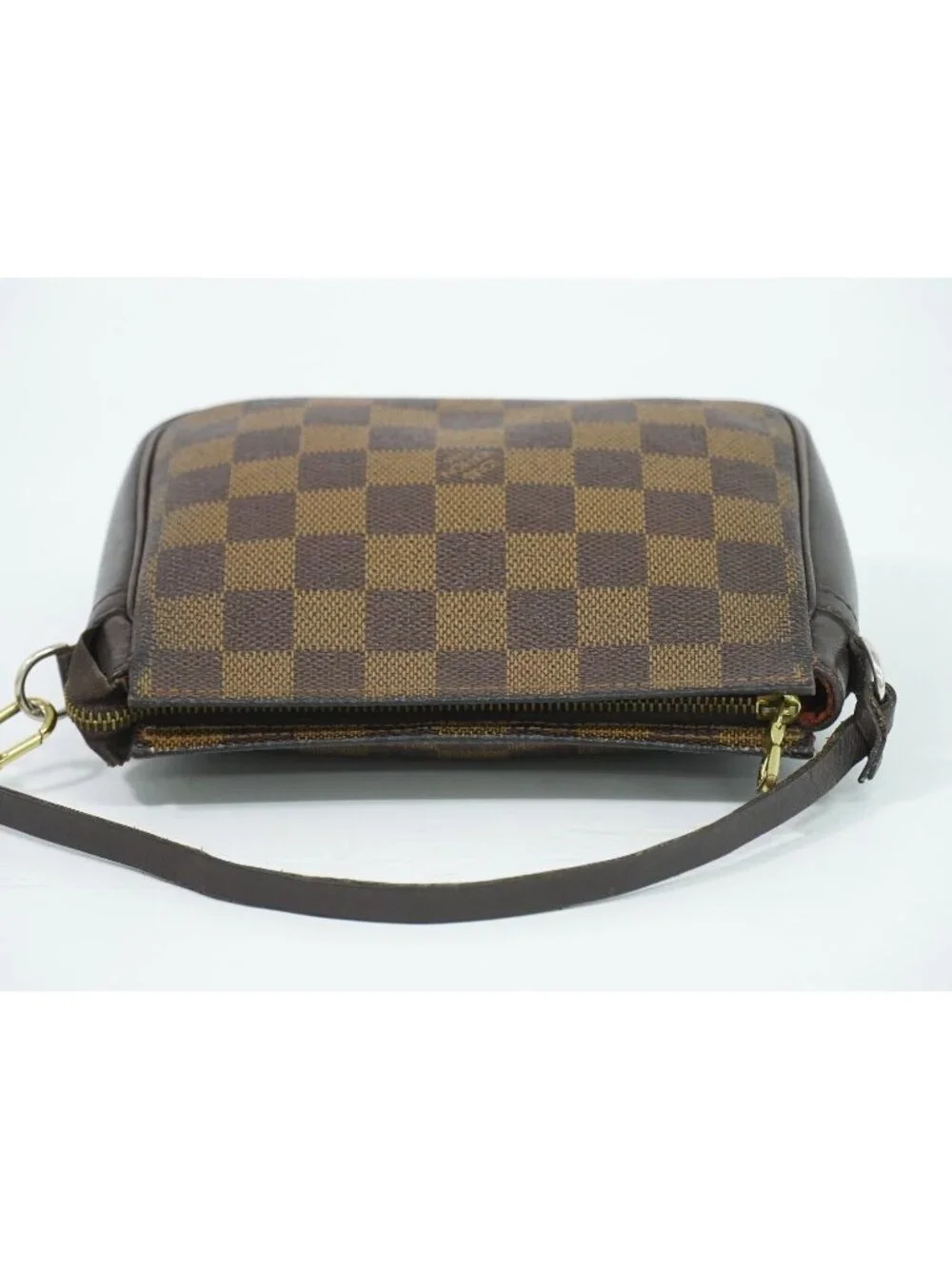 Louis Vuitton LV Trousse Makeup Damier Ebene Pouch Handbag Brown
